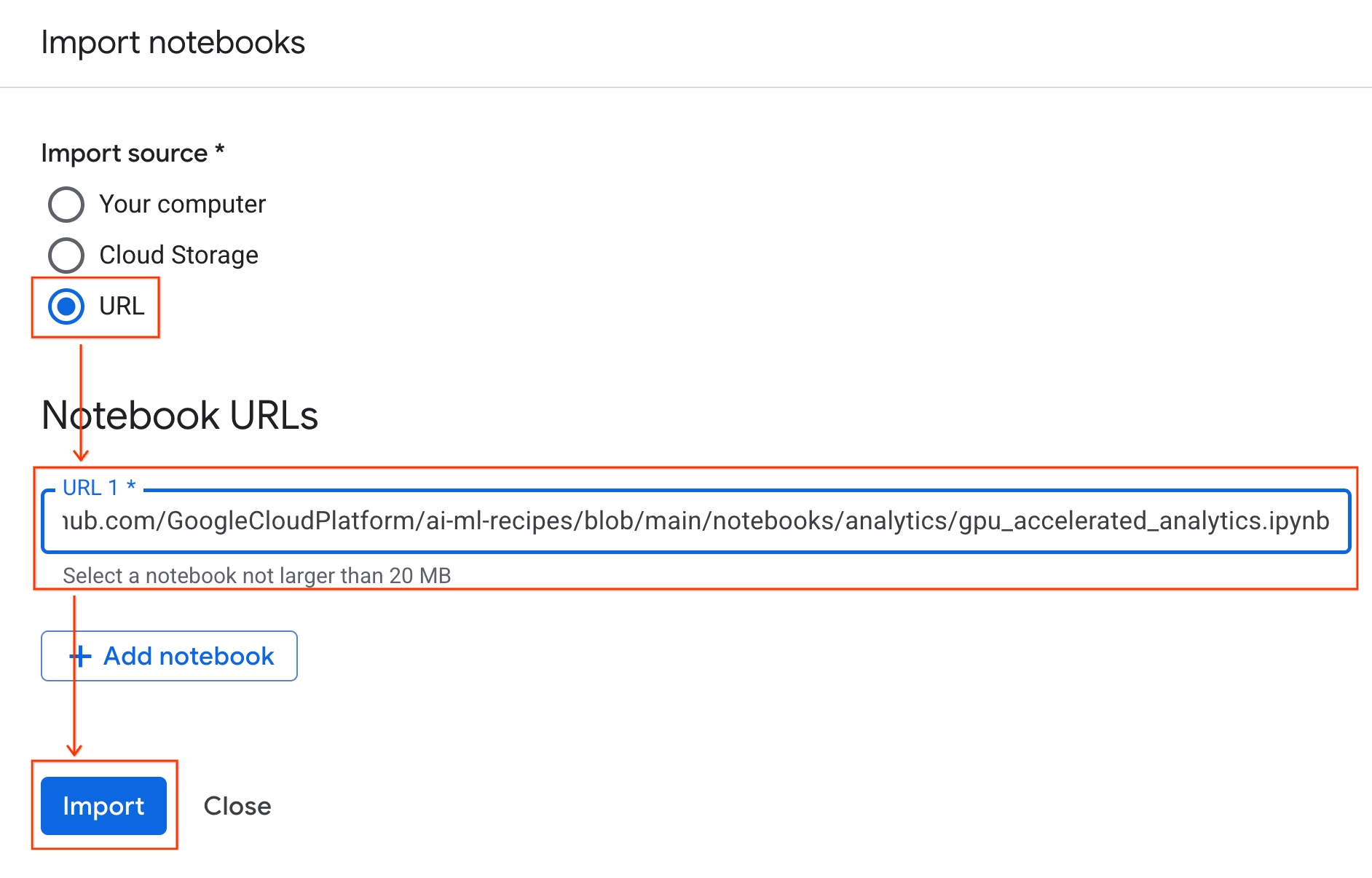 Kopiert das Notebook aus einem öffentlichen Repository