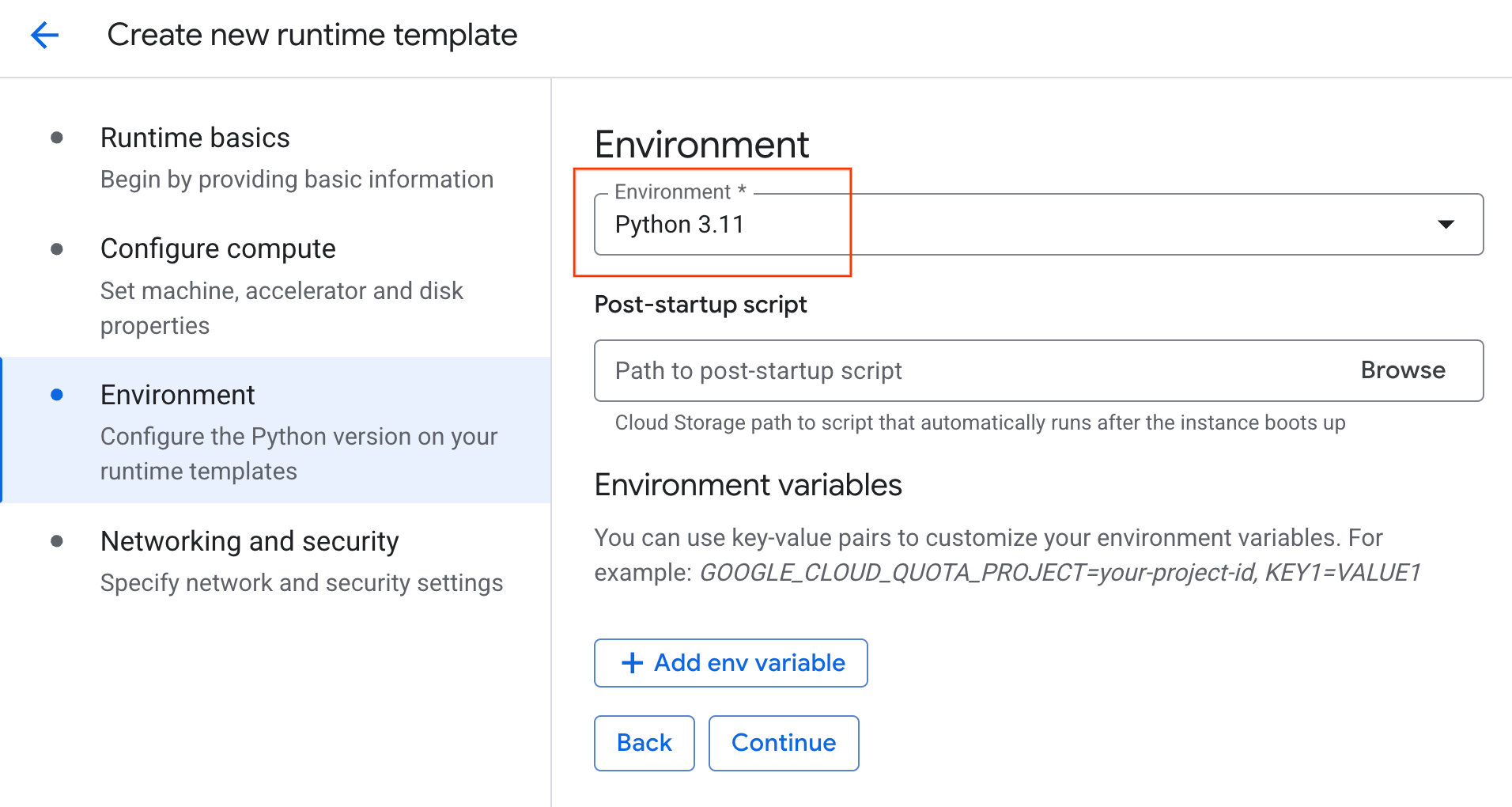 Imposta l'ambiente Python