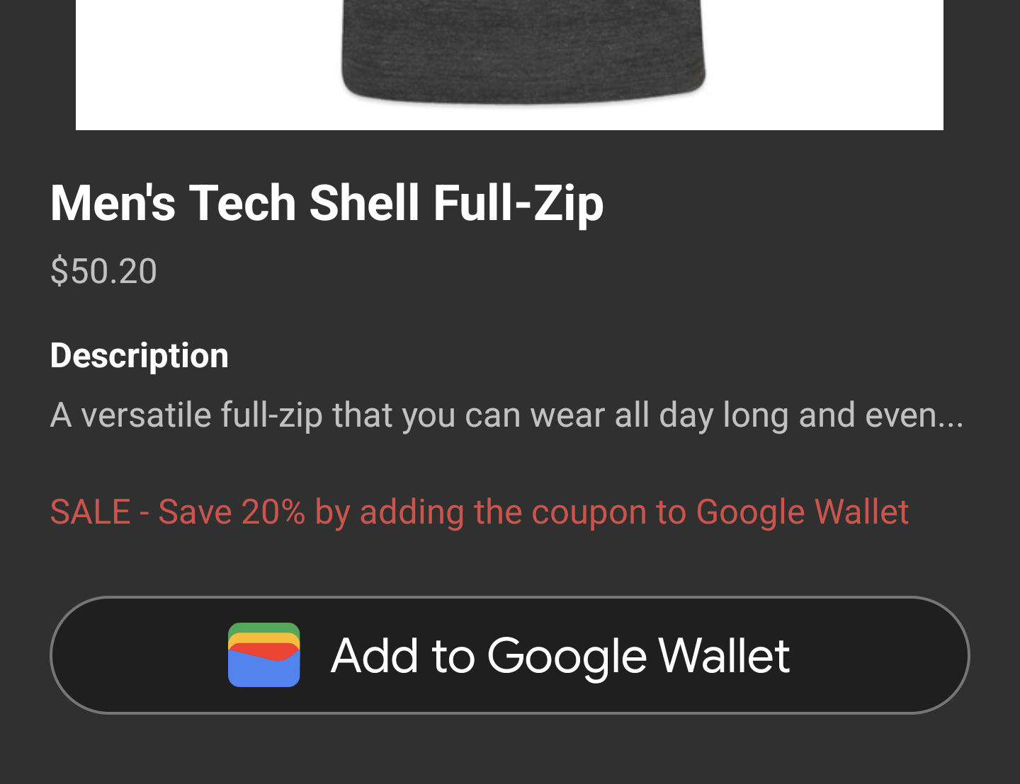 Tombol Tambahkan ke Google Wallet kini muncul di aktivitas aplikasi