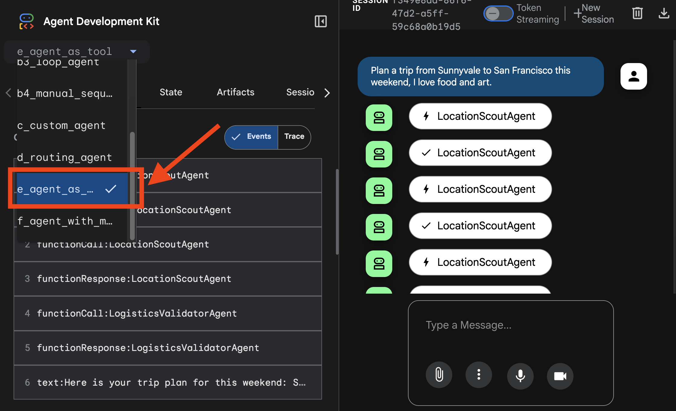 tracing picture of agent as tool