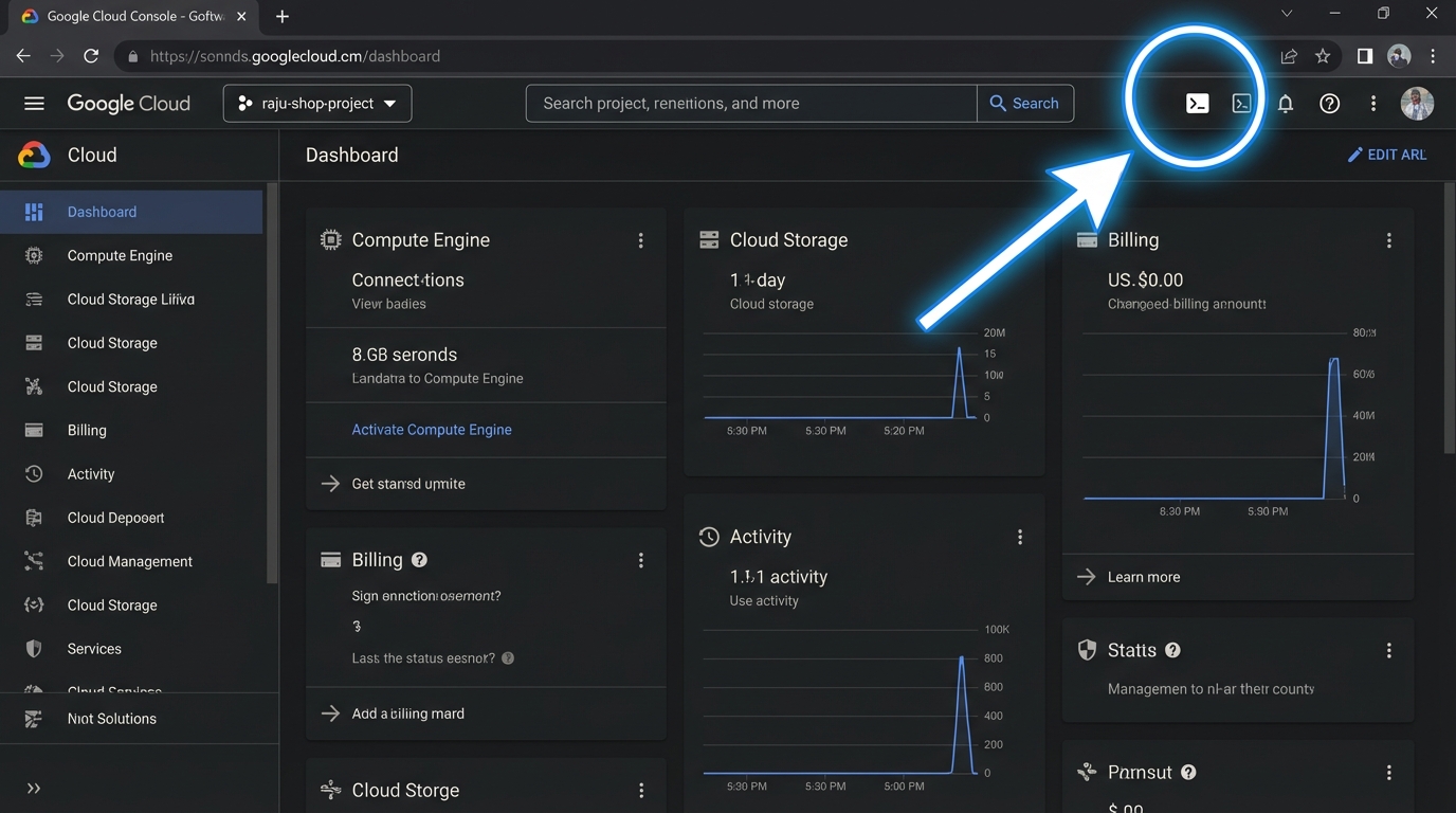 تفعيل Cloud Shell