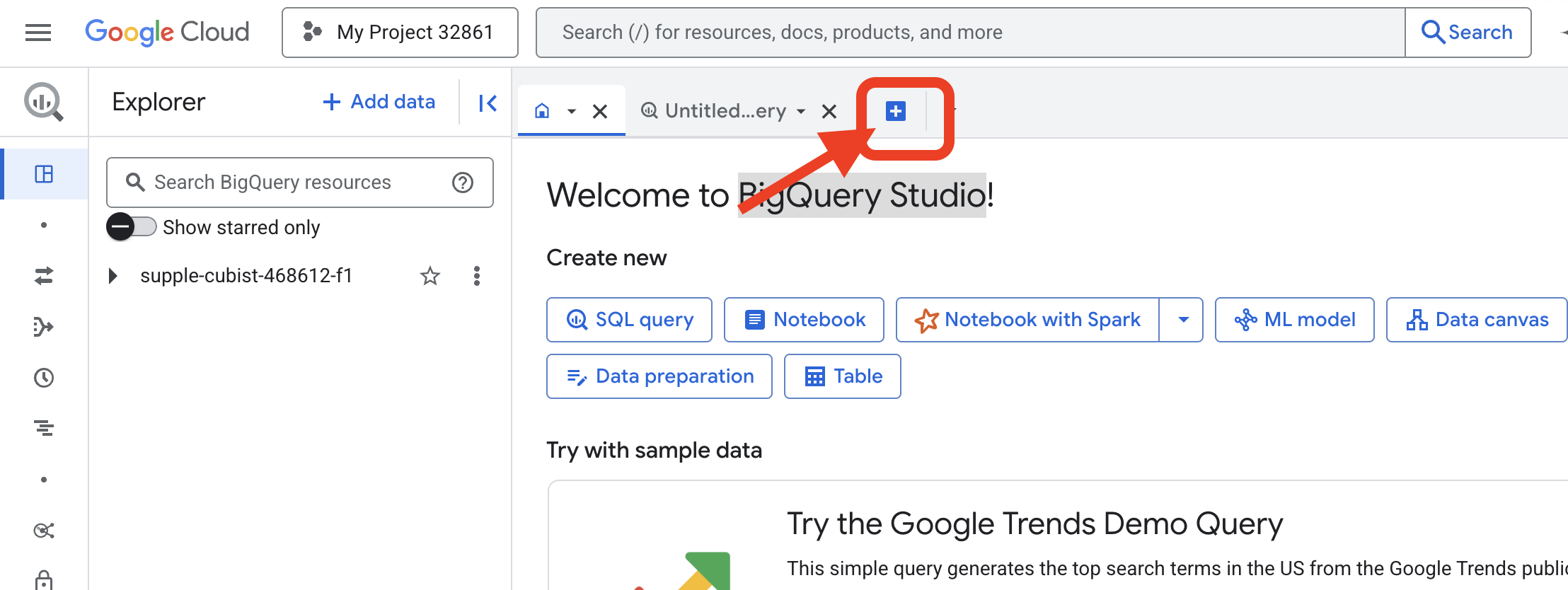 BigQuery क्वेरी एडिटर