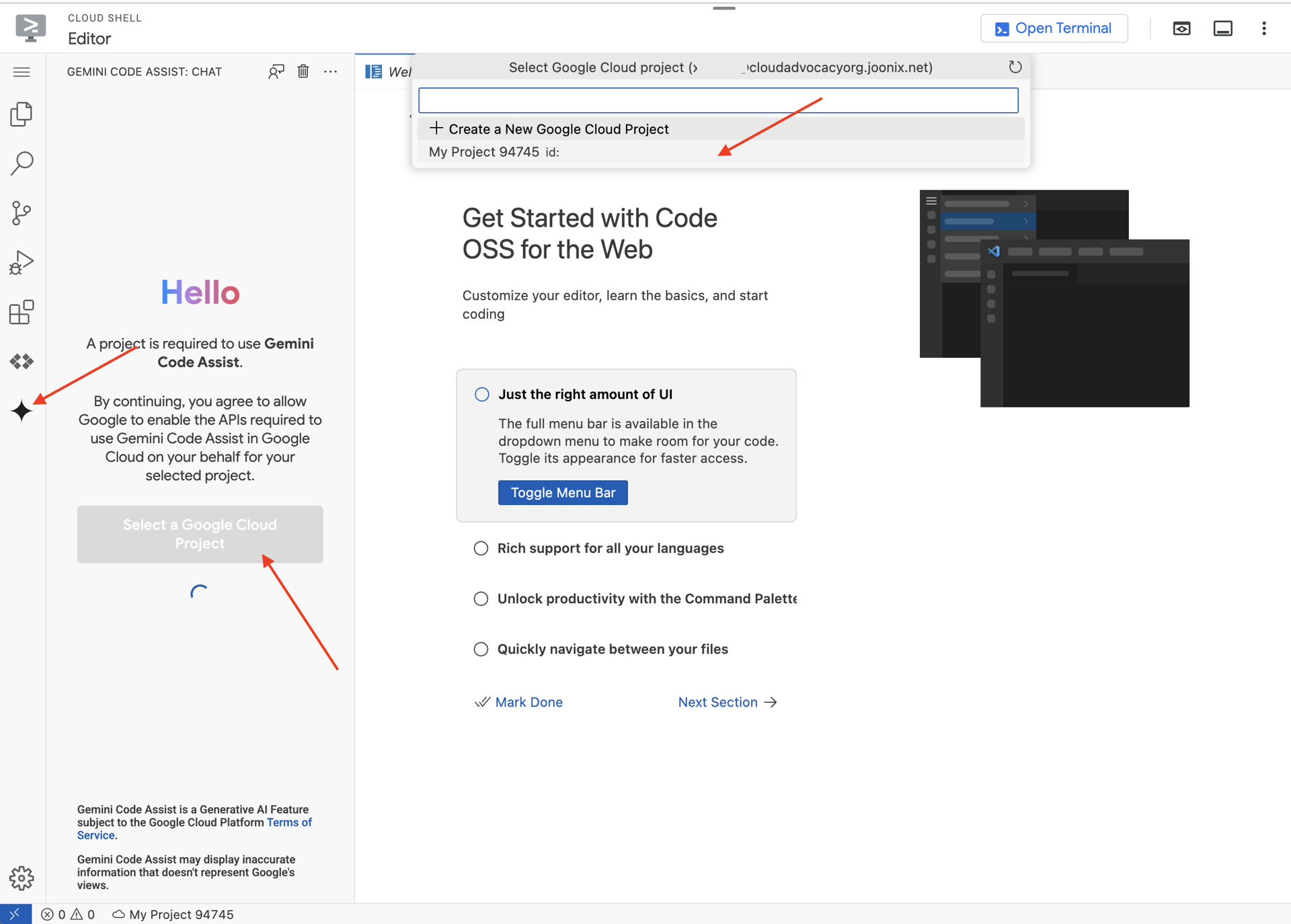 Habilita codeassist