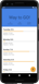 โทรศัพท์ที่เปิดแอป Fit Actions อยู่ ซึ่งแสดงสถิติการออกกำลังกาย