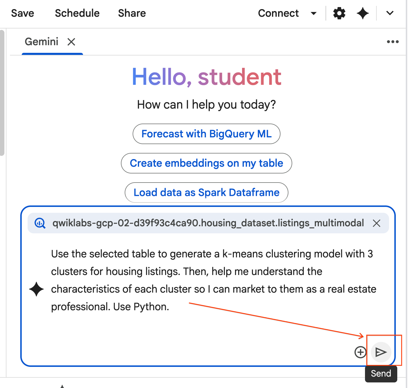 Give Agent prompt and submit
