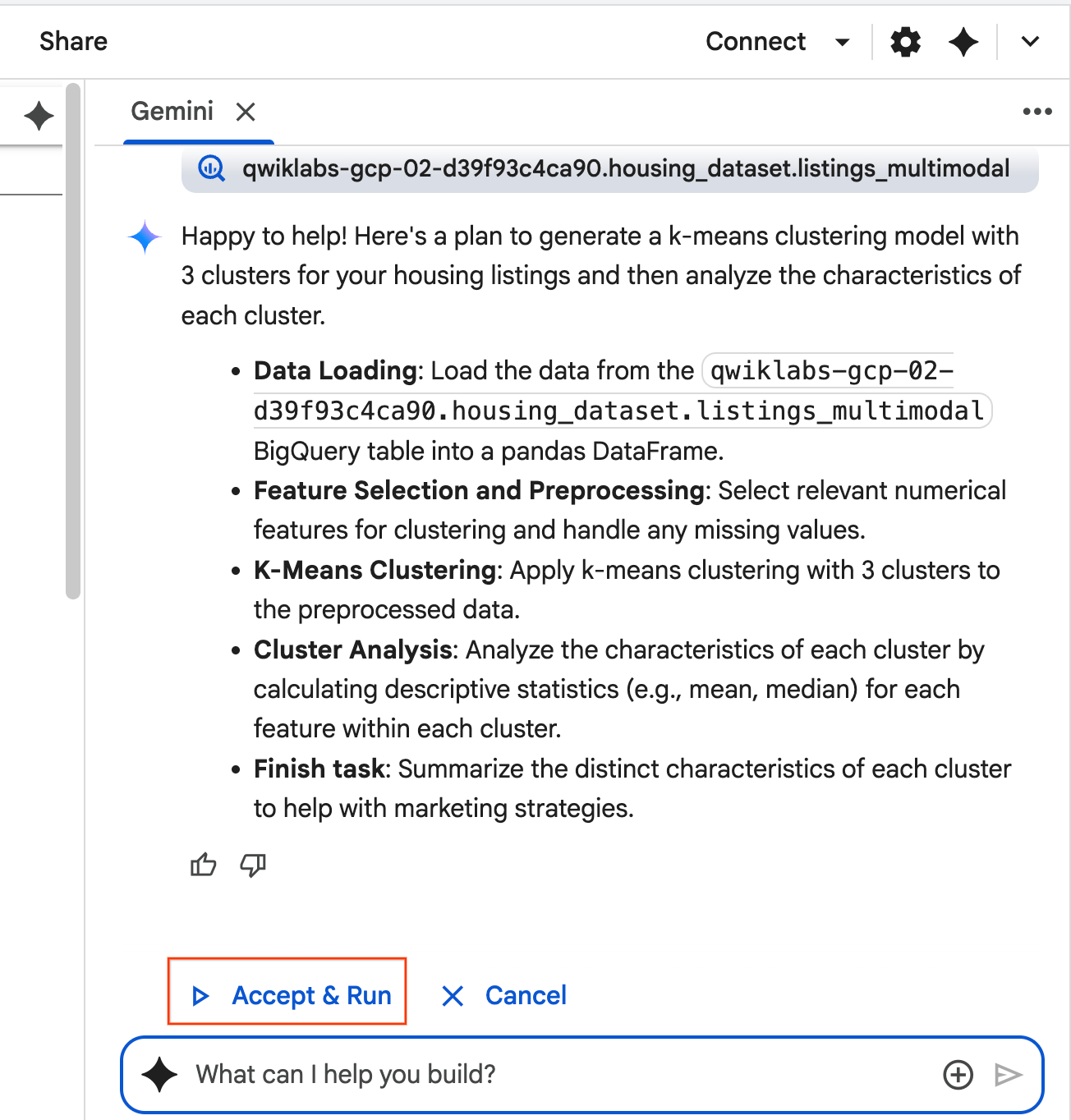 एजेंट बनाने के लिए प्लान स्वीकार करना