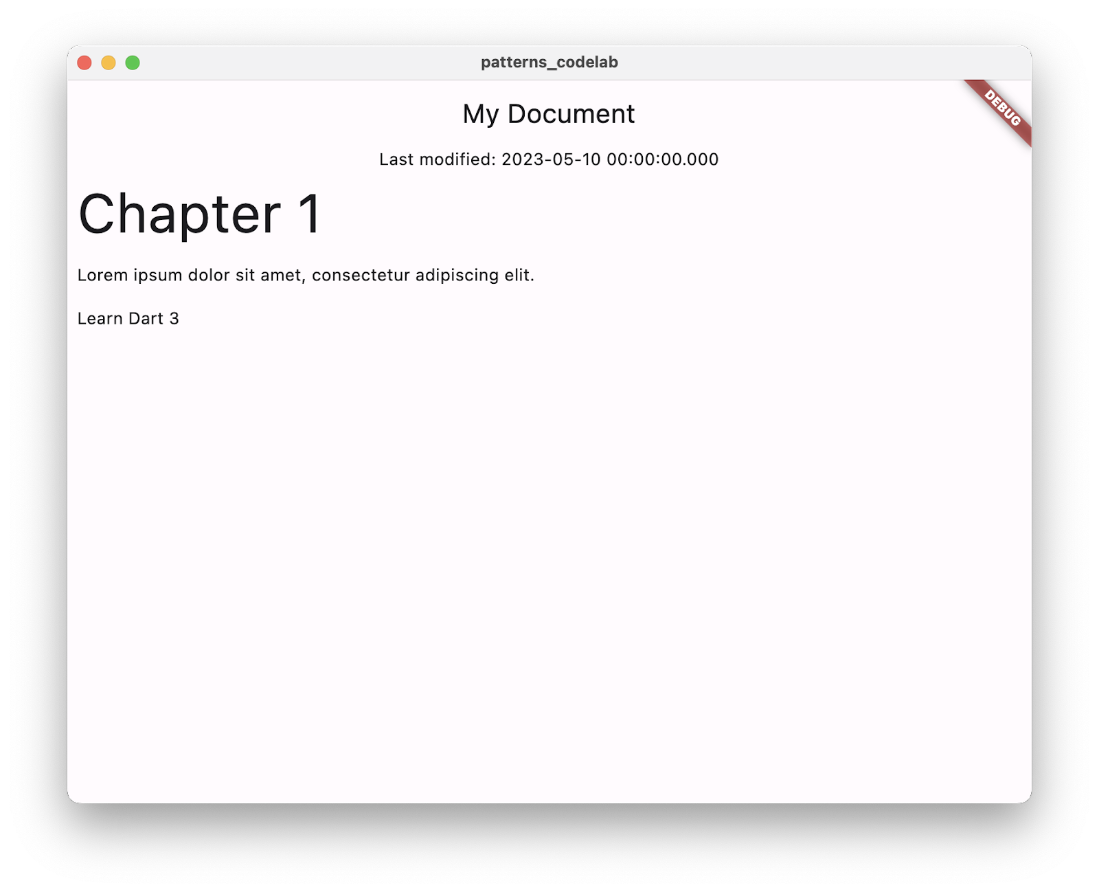 ภาพหน้าจอของแอปที่แสดงเนื้อหาจาก &quot;การบล็อก&quot; ของข้อมูล JSON