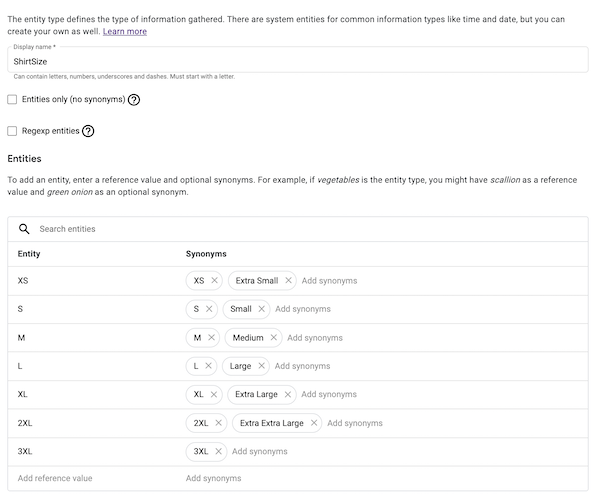 @סוג הישות ShirtSize