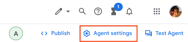 Зайдите в настройки агента Go to Agent Settings
