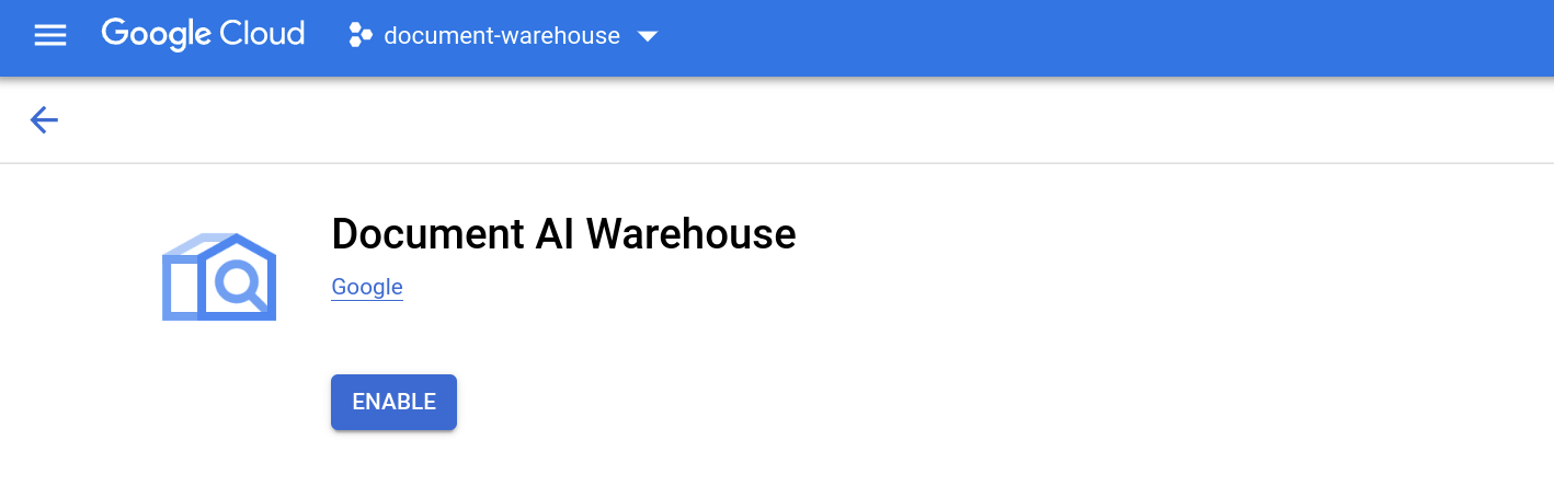 API ของ Document AI Warehouse