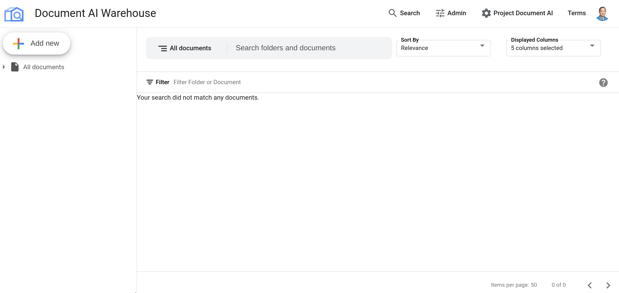 Document AI Warehouse Dashboard