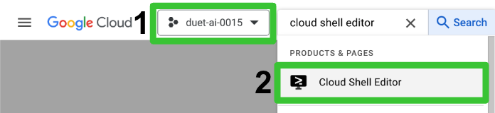 مراحل باز کردن Cloud Shell Editor