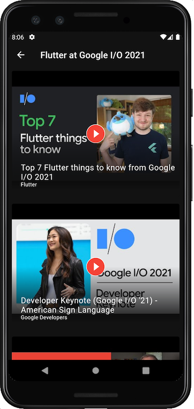Videoları belirli bir oynatma listesinde gösterme