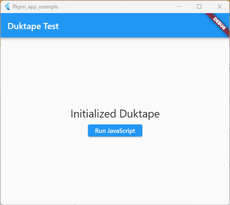 แสดง Duktape ที่เริ่มต้นในแอปพลิเคชัน Windows