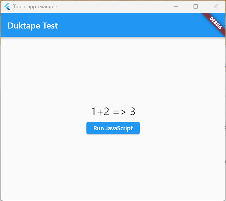 กำลังแสดงเอาต์พุต JavaScript ของ Duktape ในแอปพลิเคชัน Windows