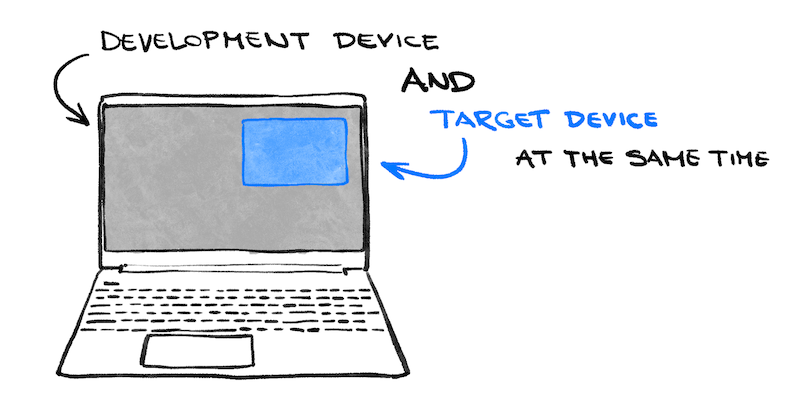 Dessin d&#39;un ordinateur portable, avec l&#39;étiquette 