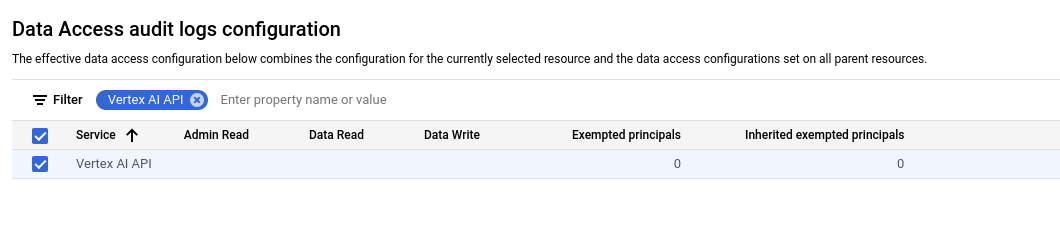 Select Vertex AI API