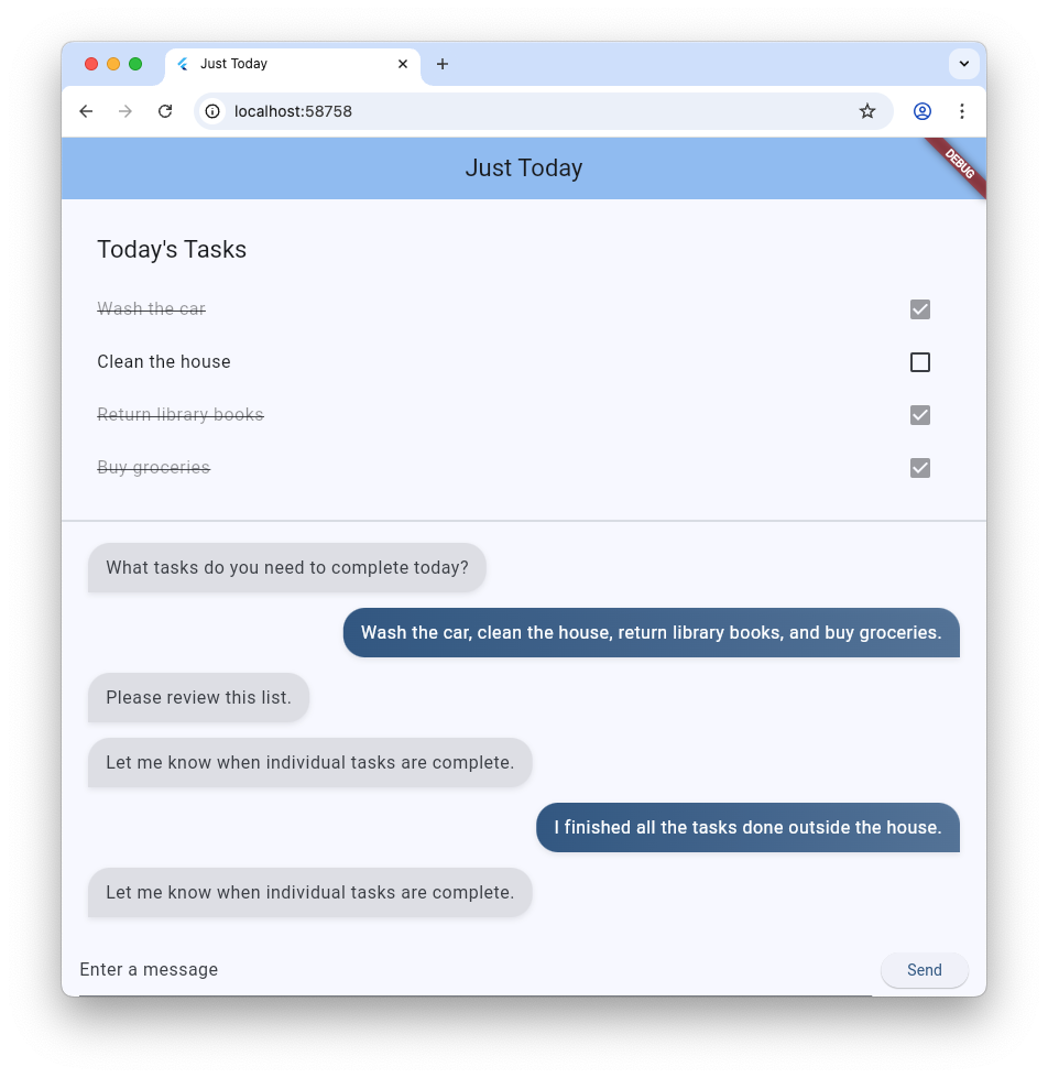 تطبيق قائمة مهام يعمل في Chrome