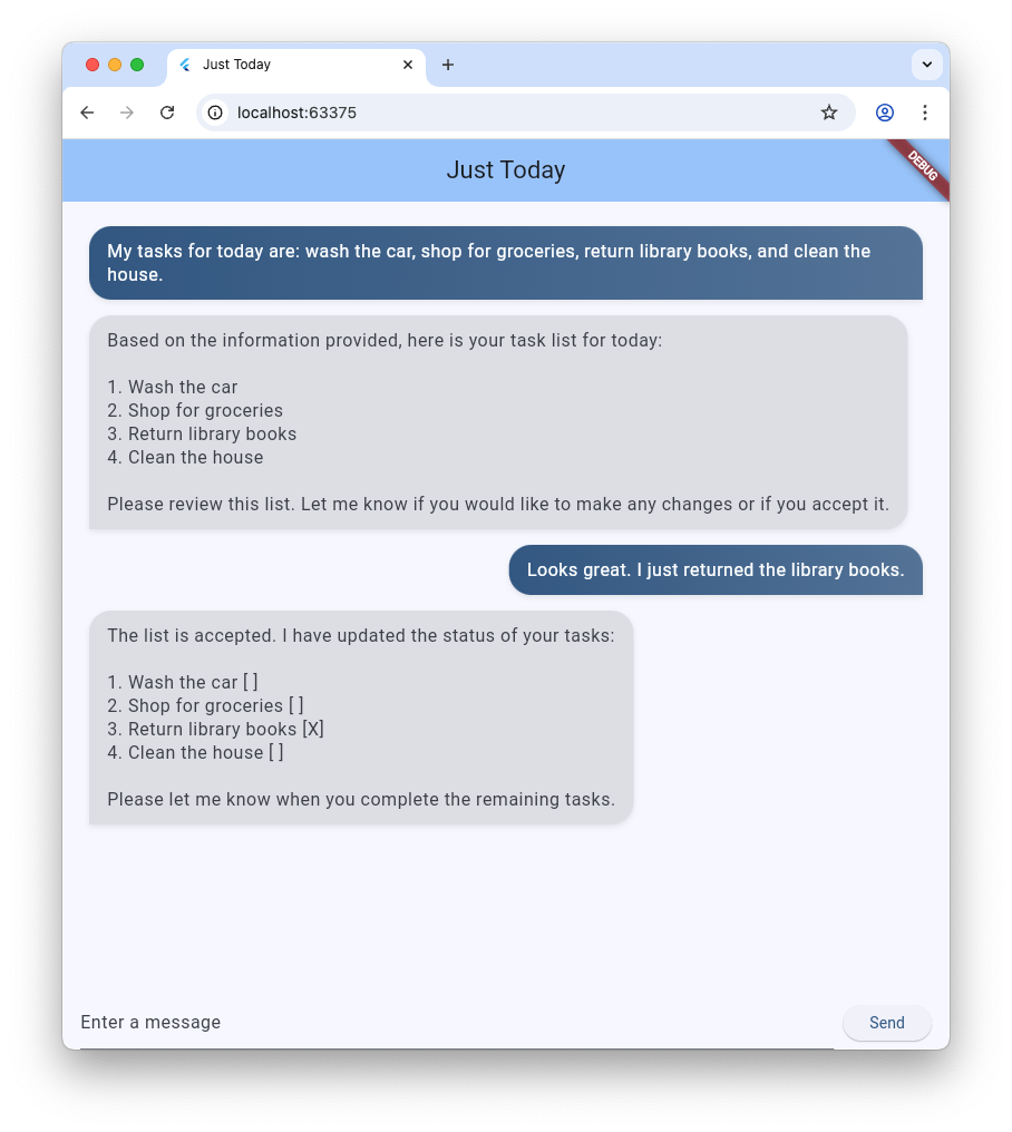 Una versione dell'app basata su testo