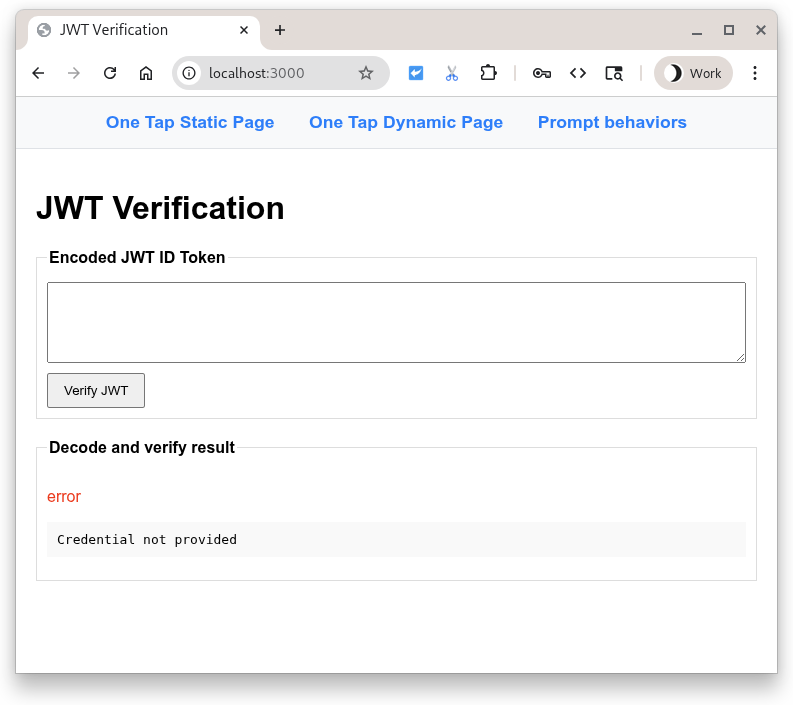 Vérification JWT sans contenu