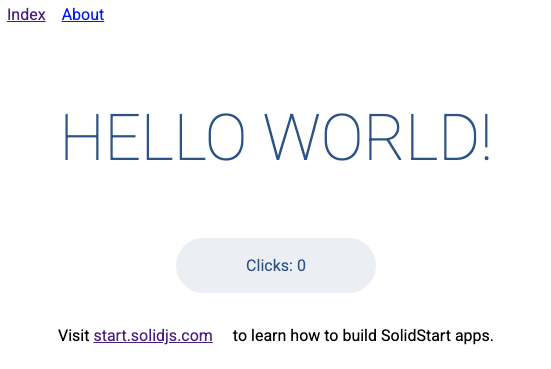 لقطة شاشة لتطبيق SolidStart