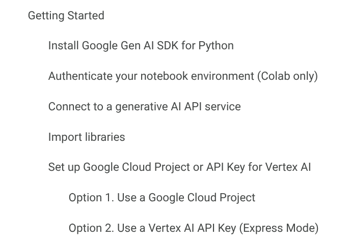 Celle di codice nella sezione Inizia