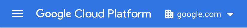 Menu déroulant du sélecteur de projet dans la console Google Cloud.