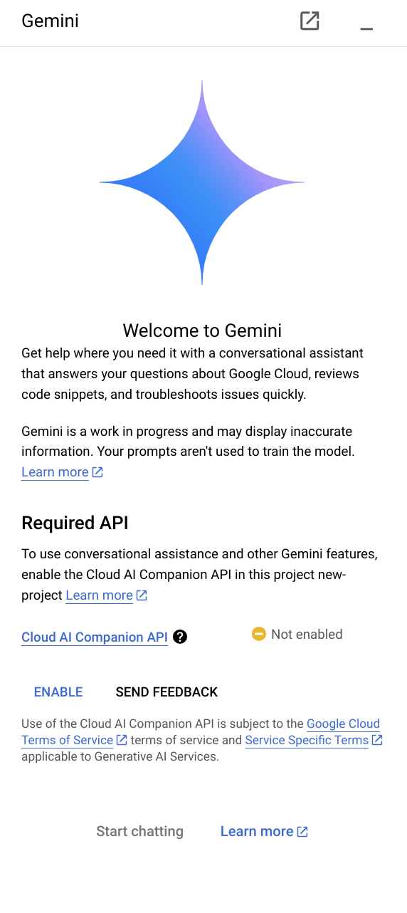 Gemini को चालू करना