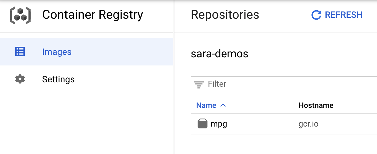 Podgląd Container Registry