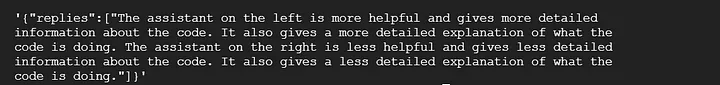 String de resposta JSON da função do Cloud