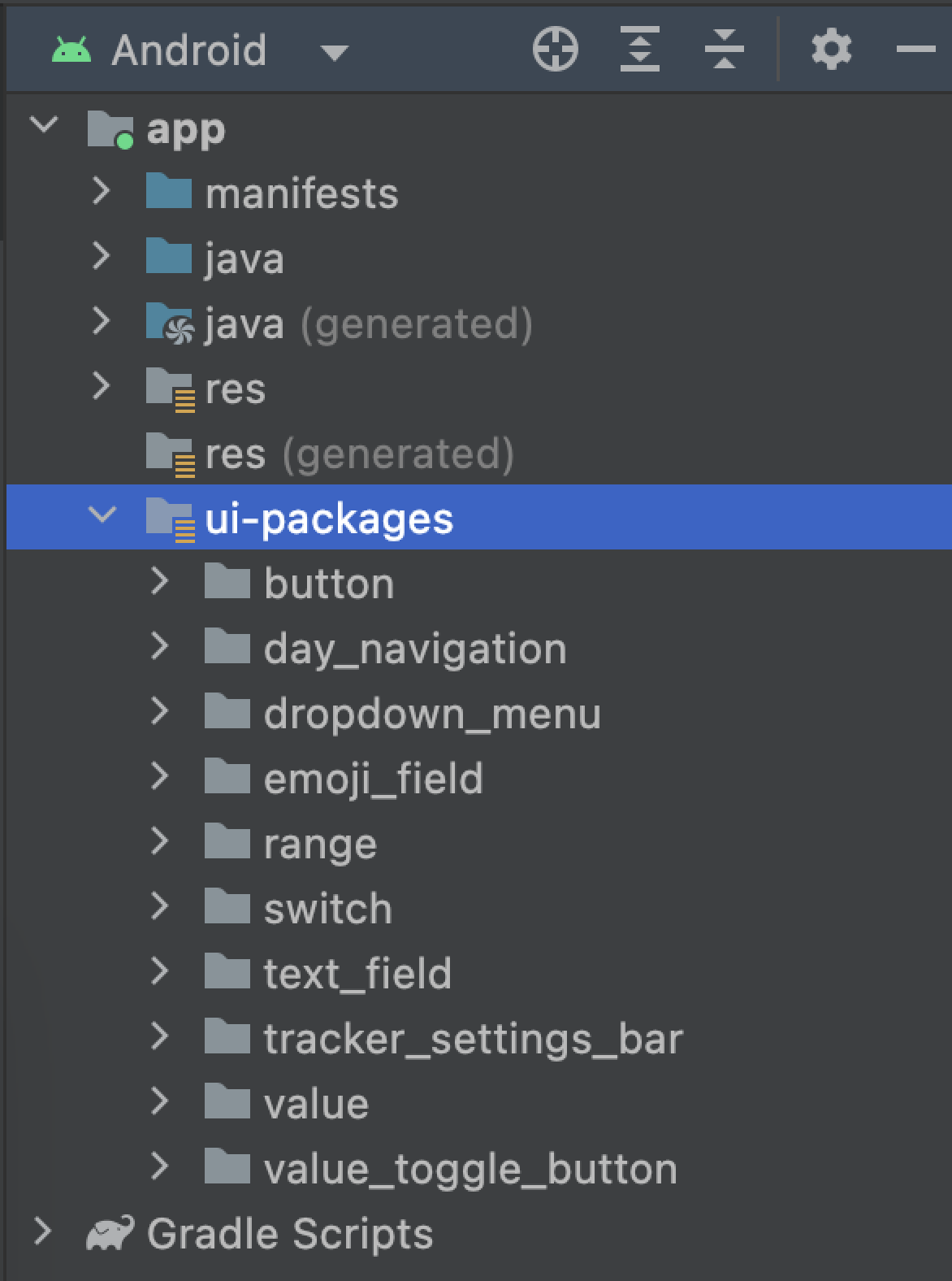 โฟลเดอร์ ui-packages