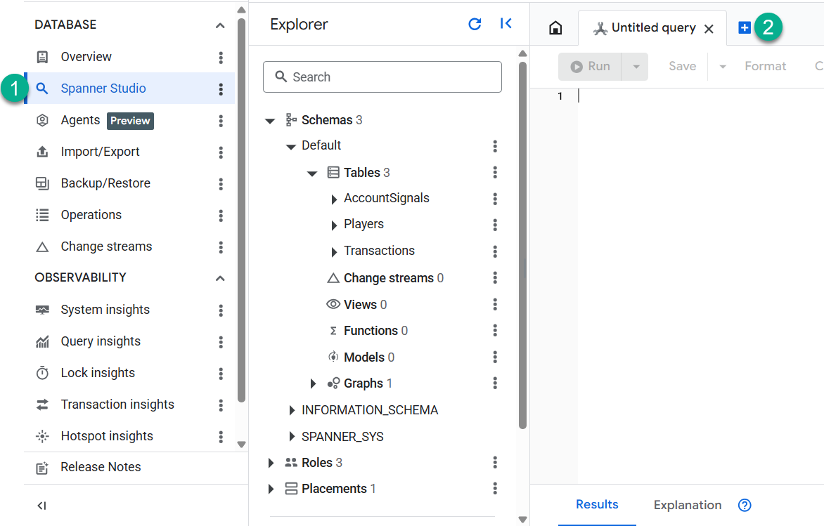 Spanner Console