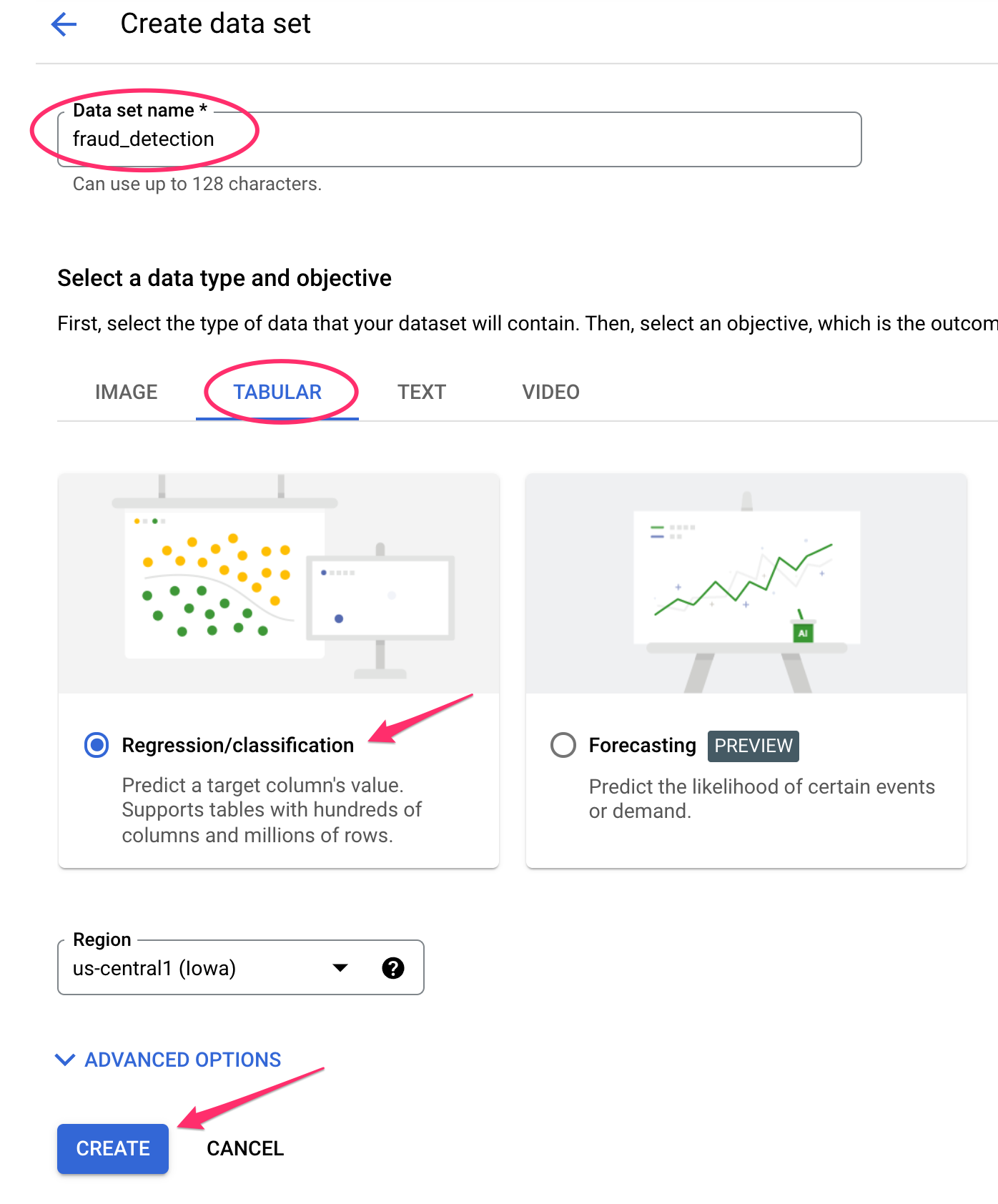 Create dataset