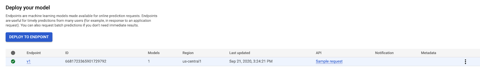 النشر إلى نقطة النهاية