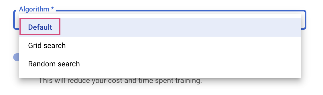 پیکربندی الگوریتم